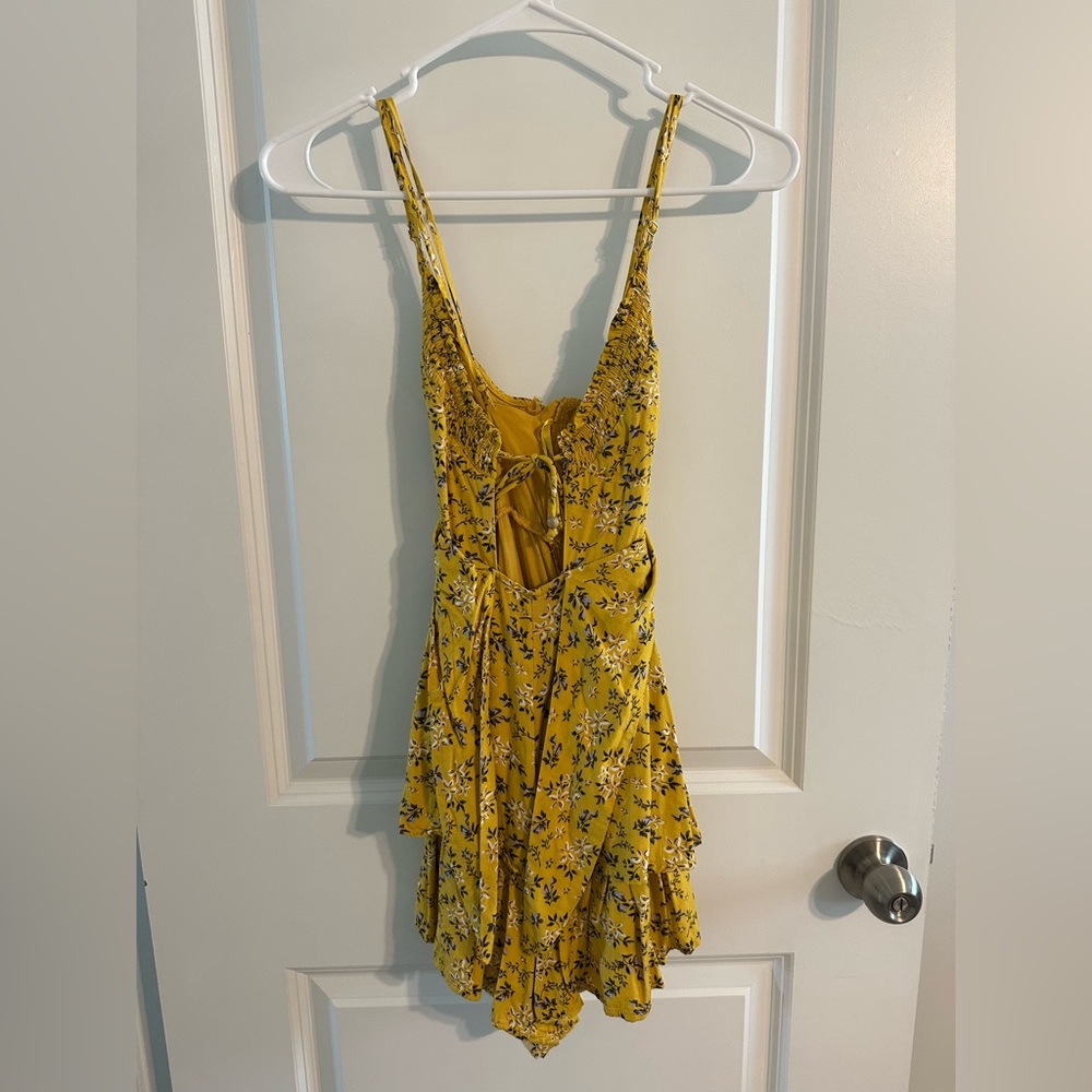 Gold Floral Romper